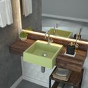 Ver imagem 1 de Kit Cuba XQ355 com Torneira 1198 Metal e Válvula Click 1 1/2 com Sifão Cromado e Flexível Compace