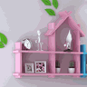 Prateleira Casinha - Nicho decoração quarto de Infantil Rosa - 1
