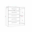 Ver imagem 3 de Guarda Roupa para Quarto de Casal com 8 Portas Nápole e Cômoda 5 Gavetas Milão Aramóveis
