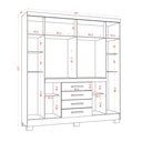 Ver imagem 2 de Guarda Roupa para Quarto de Casal com 8 Portas Nápole e Cômoda 5 Gavetas Milão Aramóveis