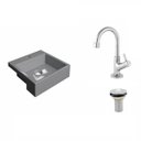 Ver imagem 2 de Kit Cuba Xq355 Torneira 1198 Metal e Válvula 1 Polegada Compace