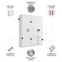 Ver imagem 3 de Guarda Roupa Infantil 176cm com 4 Portas Nelly Branco Z49 - Mpozenato