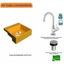 Ver imagem 3 de Kit Cuba XQ355 Torneira 1198 Metal e Válvula Click 1 Polegada B Compace