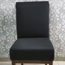 Capas Para Cadeiras De Jantar 04 Peças Em Malha Gel Lisa - Preto - 3