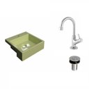 Ver imagem 2 de Kit Cuba XQ355 Torneira 1198 Metal e Válvula Click 1 Polegada B Compace