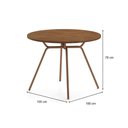 Ver imagem 2 de Mesa de Jantar Redonda 1m 1588 Carraro Freijó/Rose