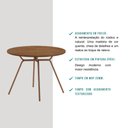 Ver imagem 3 de Mesa de Jantar Redonda 1m 1588 Carraro Freijó/Rose