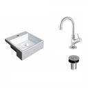 Ver imagem 2 de Kit Cuba XQ355 Torneira 1198 Metal e Válvula Click 1 Polegada B Compace