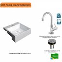 Ver imagem 3 de Kit Cuba XQ355 Torneira 1198 Metal e Válvula Click 1 Polegada B Compace