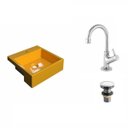 Ver imagem 2 de Kit Cuba XQ355 Torneira 1198 Metal e Válvula Click 1 Polegada G Compace