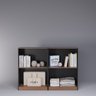 Armario Livreiro Flex Multiuso Horizontal ou Vertical:preto Nature - 3