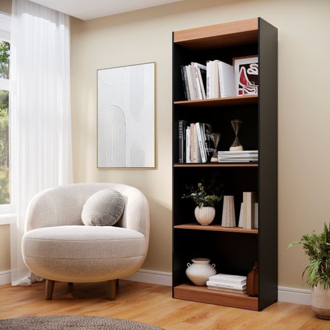 Armario Livreiro Flex Multiuso Horizontal ou Vertical:preto Nature