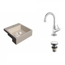 Ver imagem 2 de Kit Cuba XQ355 Torneira 1198 Metal e Válvula Click 1 Polegada G Compace