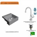 Ver imagem 3 de Kit Cuba XQ355 Torneira 1198 Metal e Válvula Click 1 Polegada G Compace