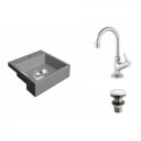 Ver imagem 2 de Kit Cuba XQ355 Torneira 1198 Metal e Válvula Click 1 Polegada G Compace