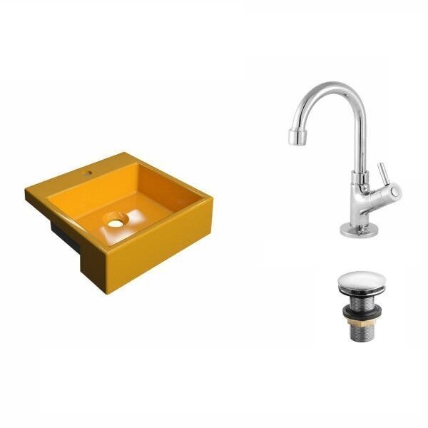 Kit Cuba XQ355 Torneira 1198 Metal e Válvula Click 1 1/2 Polegada Compace - 2