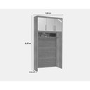 Ver imagem 3 de Modulado de Quarto Armário Ponte Aéreo Solteiro Criative C/ 3 Portas Avelã - Bianchi