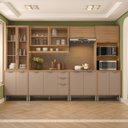Ver imagem 6 de Cozinha Compacta Modulada 6 Peças 340cm 15 Portas e 2 Gavetas Colors Marrom Freijó/Pinole
