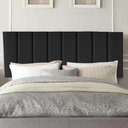 Ver imagem 1 de Painel Estofada Carla 195CM King Suede Preto - D A DECOR