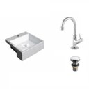 Ver imagem 2 de Kit Cuba XQ355 Torneira 1198 Metal e Válvula Click 1 1/2 Polegada Compace