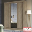 Ver imagem 1 de Guarda Roupa Casal 3 Portas de Correr com Pés Cbh563 Kappesberg - Branco
