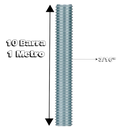 Ver imagem 2 de Kit 10 Barra Roscada Zincada de 1 Metro Unc Stein 3/16