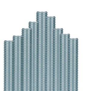 Kit 10 Barra Roscada Zincada de 1 Metro Unc Stein 3/16