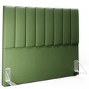 Ver imagem 3 de Kit Cabeceira Cama Box Casal 140cm Calçadeira Recamier Baú Dália W01 Facto Verde Musgo - Lyam