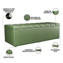Ver mais imagens de Kit Cabeceira Cama Box Casal 140cm Calçadeira Recamier Baú Dália W01 Facto Verde Musgo - Lyam