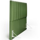 Ver imagem 6 de Kit Cabeceira Cama Box Casal 140cm Calçadeira Recamier Baú Dália W01 Facto Verde Musgo - Lyam