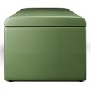 Ver imagem 2 de Kit Cabeceira Cama Box Casal 140cm Calçadeira Recamier Baú Dália W01 Facto Verde Musgo - Lyam