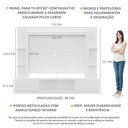 Ver mais imagens de Rack Estante com Painel Tv 65 e 2 Portas Oslo Branco