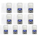 Ver imagem 1 de Kit 10 Balanças de Bolso Digitais Pocket Scale de Alta Precisão Eletrônicas Portáteis 500g:prata/úni