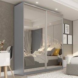 Guarda-roupa Solteiro com Espelho Belluno - 1