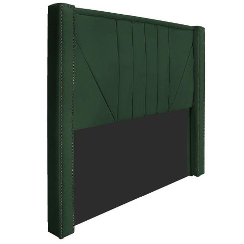 Cabeceira Solteiro 90 Cm Para Cama Box Suede Verde