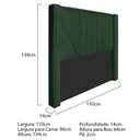 Ver imagem 5 de Cabeceira Solteiro 90 Cm Para Cama Box Suede Verde