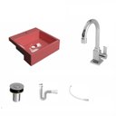 Ver imagem 2 de Kit Cuba XQ355 com Torneira Luxo 1195 Metal e Válvula Click 1"B com Sifão PVC e Flexível Compace