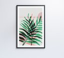 Ver imagem 7 de Quadro Pintura Folha Verde e Rosa 2 - 80x120 Cm - Tecido Canvas
