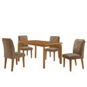 Ver imagem 2 de Mesa de Jantar Liz 120cm Mdf Canto Copo e com 4 Cadeiras Melissa