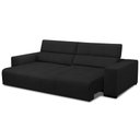 Ver imagem 1 de Sofá Retrátil Reclinável para Sala 3 Lugares 230cm Bari L06 Couro Preto - Lyam Decor