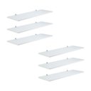 Ver imagem 2 de Kit 6 Prateleira Branca Mdf 60 X 10cm Suporte Cantoneira