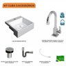 Kit Cuba XQ355 com Torneira Luxo 1195 Metal e Válvula Click 1"B com Sifão Cromado e Flexível Compace - 3
