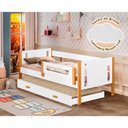 Ver imagem 1 de Bicama Babá Mirela Branco/amêndoa com Grade de Proteção + Luminária Led