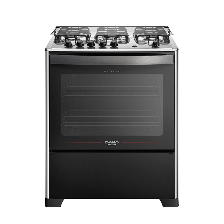 Fogão 5 Bocas Dako Magister Gás Glp Acendimento Automático Preto 300001611 Bivolt