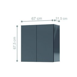 Armário Aéreo Aliex 02 Portas Cinza - 5 Armário Aéreo Aliex 02 Portas Cinza - 5