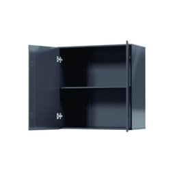 Armário Aéreo Aliex 02 Portas Cinza - 4 Armário Aéreo Aliex 02 Portas Cinza - 4