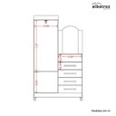 Ver imagem 6 de Cômoda New Capri 4 Gavetas Cinamomo/off White - Abz