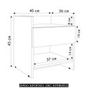 Ver imagem 4 de Mesa de Cabeceira 40cm com 1 Gaveta Freyr Mel/arenas F10 - Mpozenato