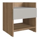 Ver imagem 2 de Mesa de Cabeceira 40cm com 1 Gaveta Freyr Mel/arenas F10 - Mpozenato