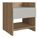 Ver imagem 2 de Mesa de Cabeceira 40cm com 1 Gaveta Freyr Mel/arenas F10 - Mpozenato